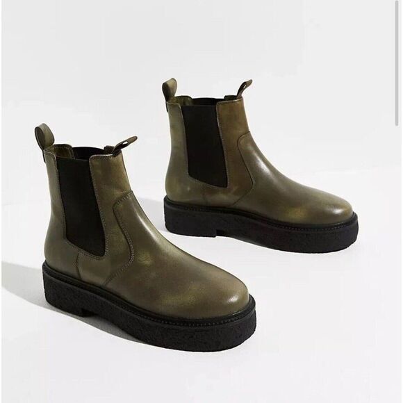 Free People Shoes - NEW FREE PEOPLE Sz 7.5 CARMEL CHELSEA BOOTS IN GREEN